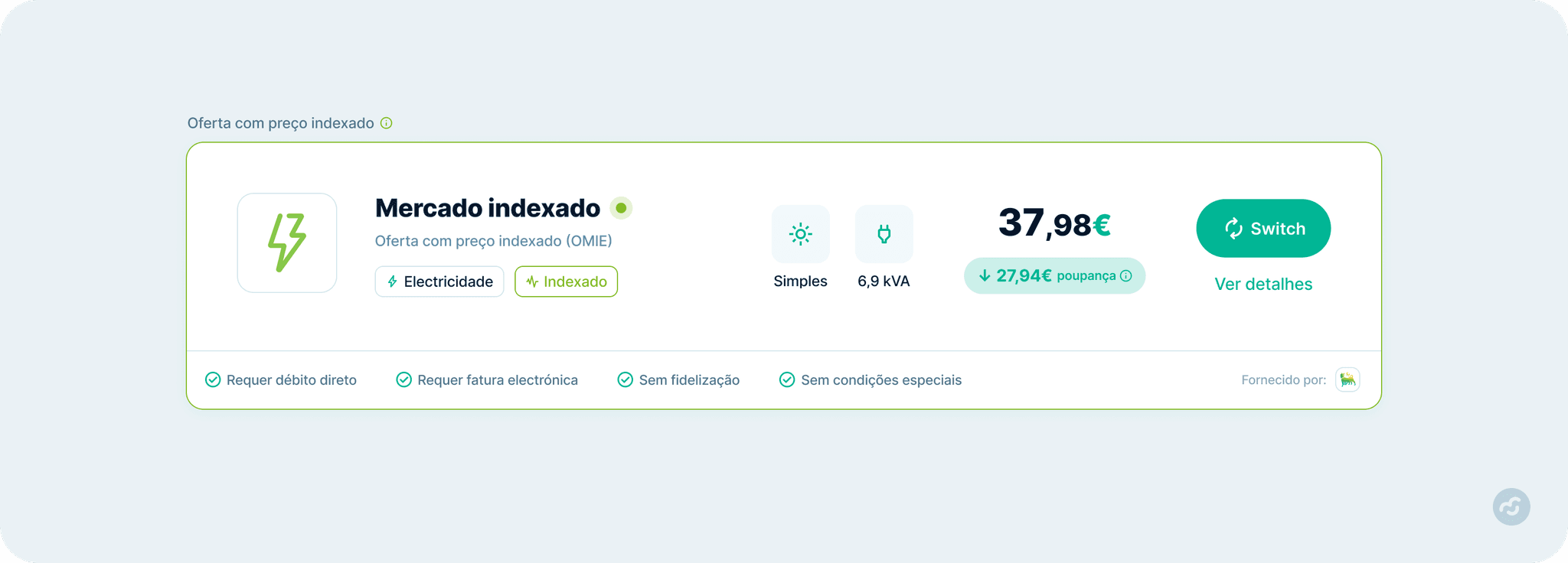 cartão indexado simulador