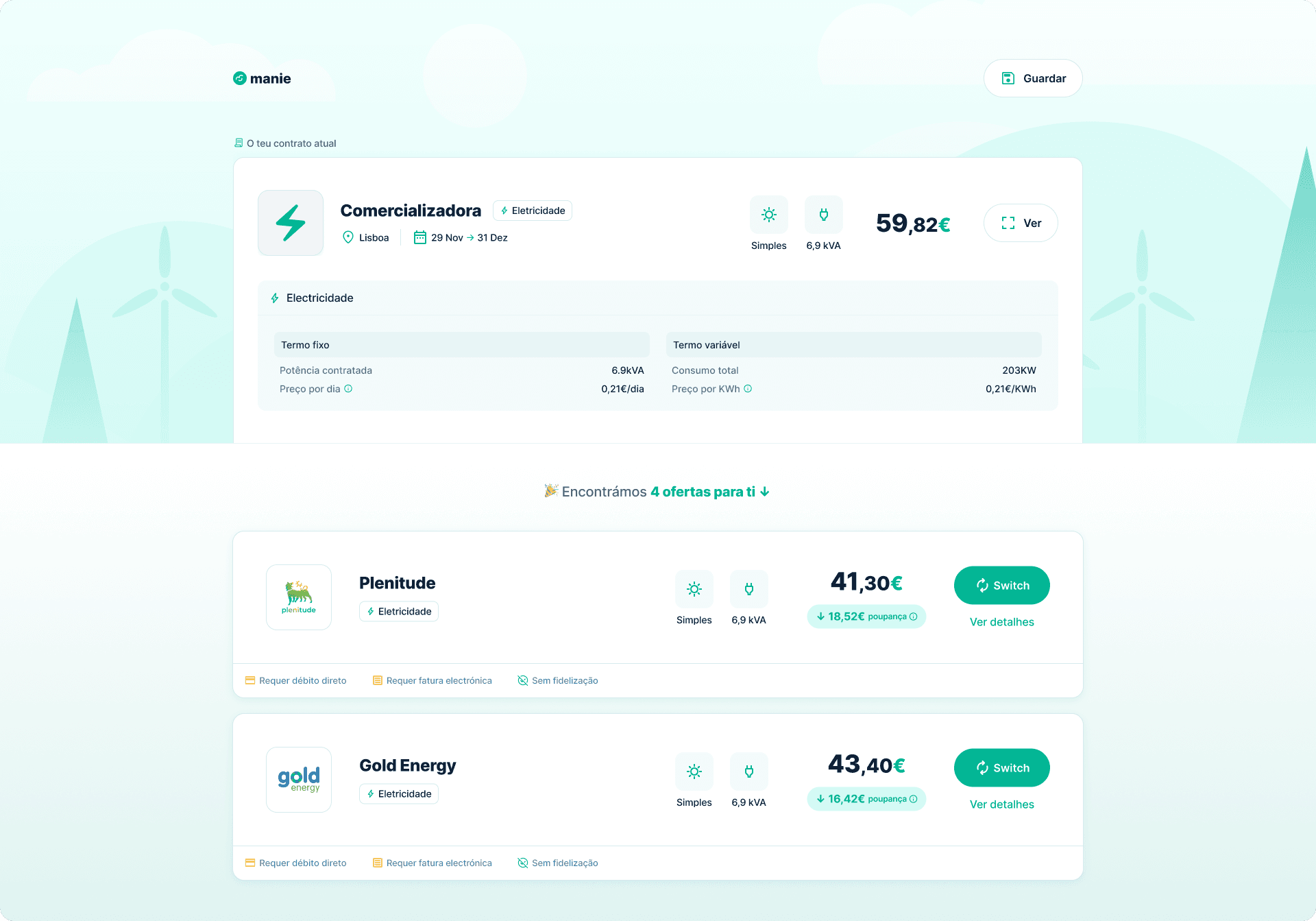 Interface Manie AutoSwitch