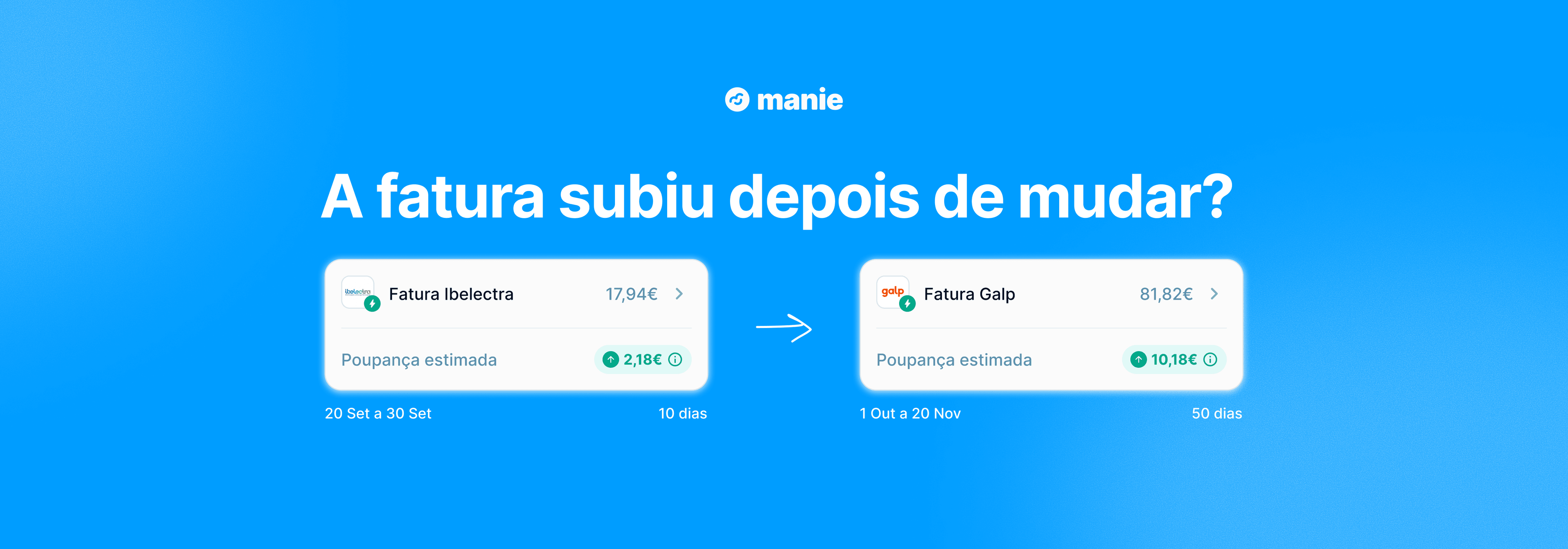 A fatura subiu depois de mudar? 