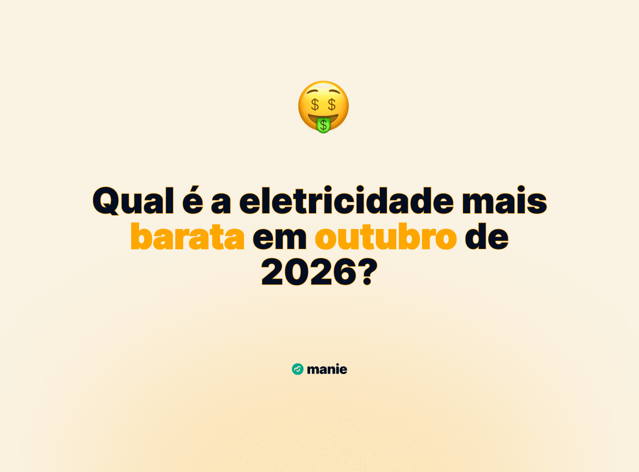 Eletricidade mais barata em outubro de 2026